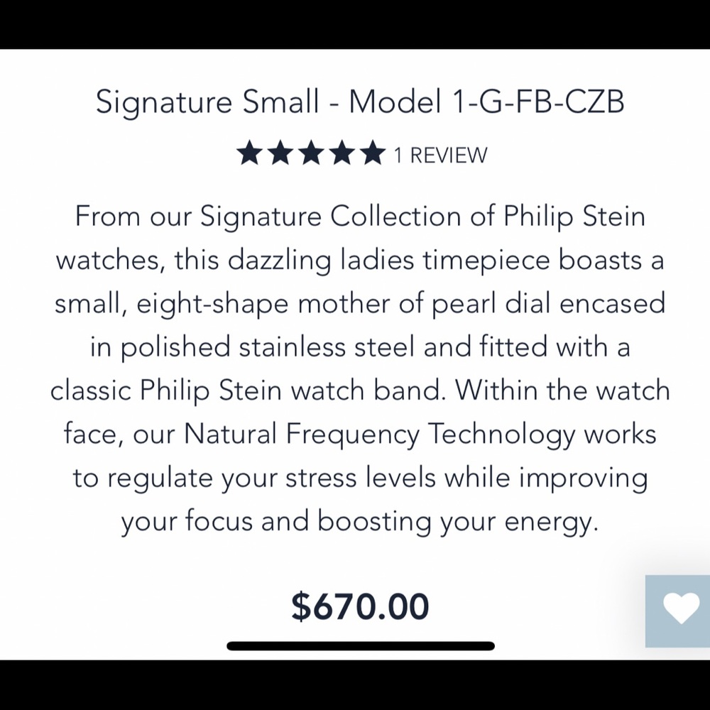 Philip Stein Signature Watch - Picture 4 of 10
